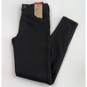Levi's Women 720 High Rise Super Skinny Zip Fly Jeans W24xL28 Black NWT